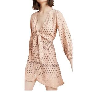 Faithfull the brand Trinidad tunic dress in pink Anthropologie Large mini whimsy